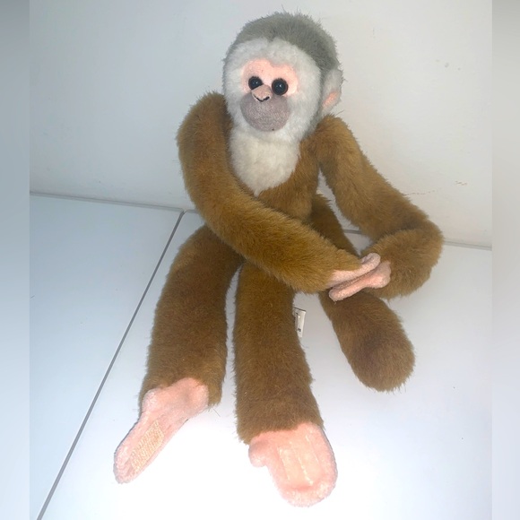 1999 Wild Republic Hanging Monkey 17” Plush Brown  Sticky Hands And Feet GUC - Picture 1 of 16